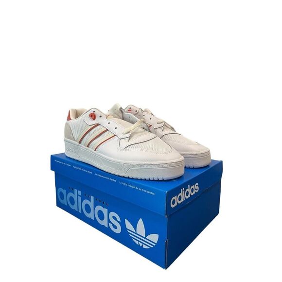 Adidas Rivalry Low Ewing Men 9-12 Casual Retro Shoe White Red Sneaker Trainer - Picture 8 of 16